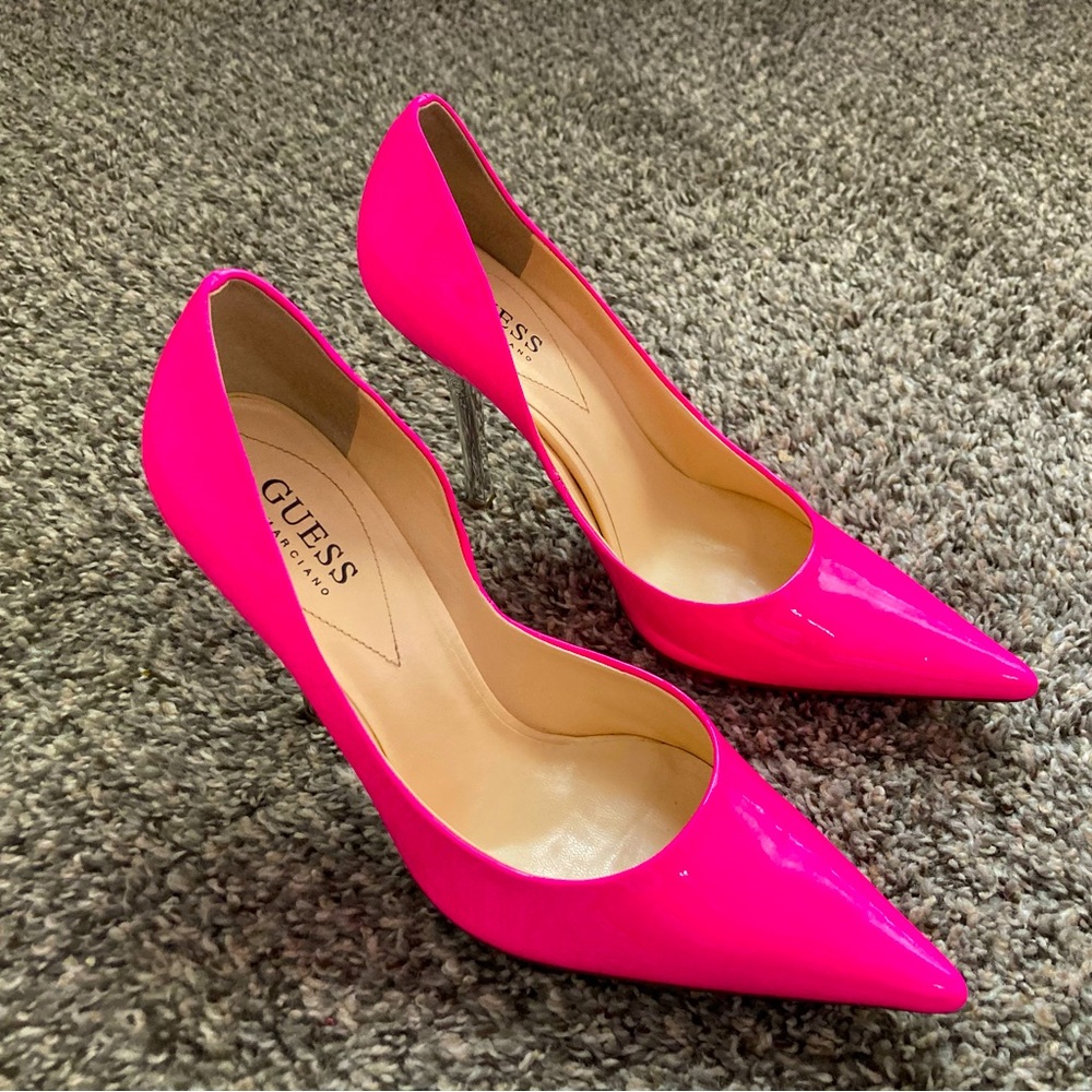 Guess Carrie Hot Pink Patent Sz. 8.5.